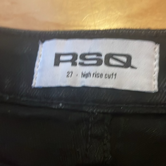 RSQ high rise black cuff short - Picture 2 of 3